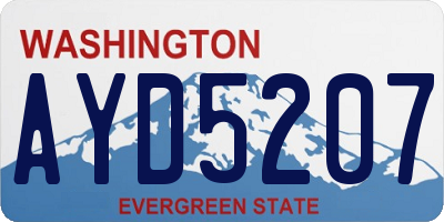 WA license plate AYD5207