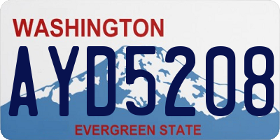 WA license plate AYD5208