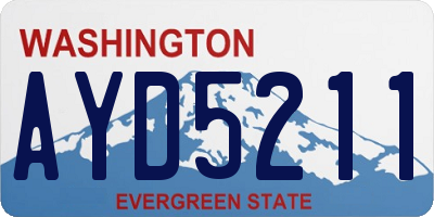WA license plate AYD5211