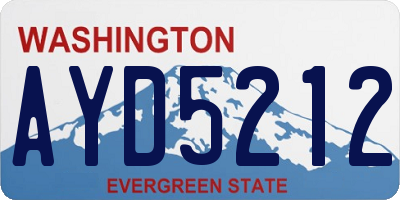 WA license plate AYD5212