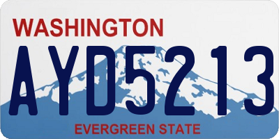 WA license plate AYD5213