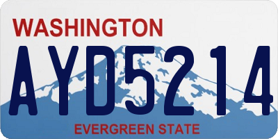 WA license plate AYD5214