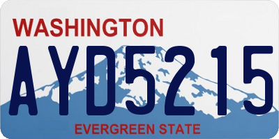 WA license plate AYD5215