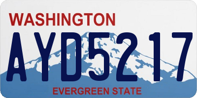 WA license plate AYD5217