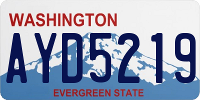 WA license plate AYD5219