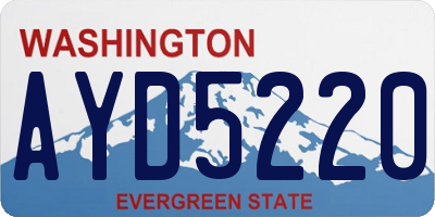 WA license plate AYD5220