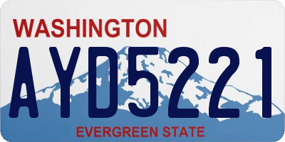WA license plate AYD5221