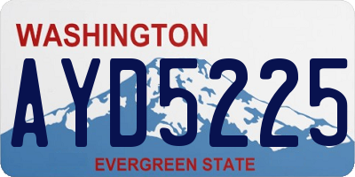 WA license plate AYD5225