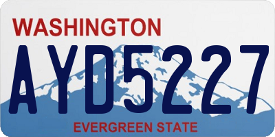 WA license plate AYD5227