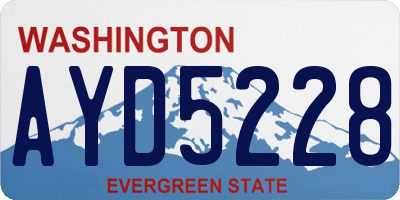 WA license plate AYD5228