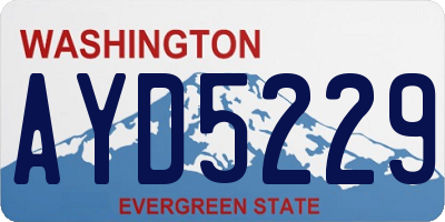 WA license plate AYD5229