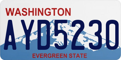 WA license plate AYD5230