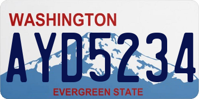 WA license plate AYD5234