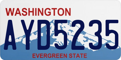 WA license plate AYD5235