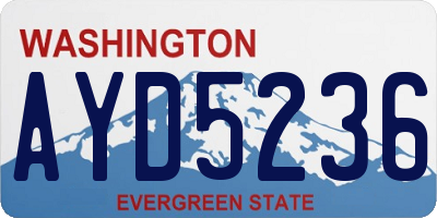 WA license plate AYD5236