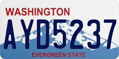 WA license plate AYD5237