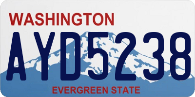 WA license plate AYD5238