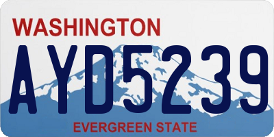 WA license plate AYD5239