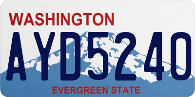 WA license plate AYD5240