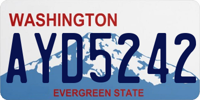 WA license plate AYD5242