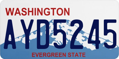 WA license plate AYD5245