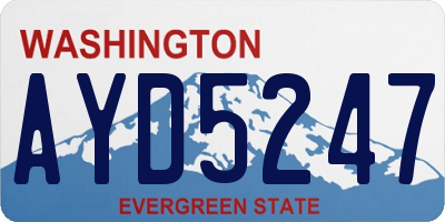 WA license plate AYD5247