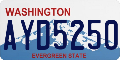 WA license plate AYD5250