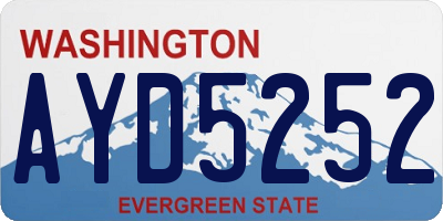 WA license plate AYD5252