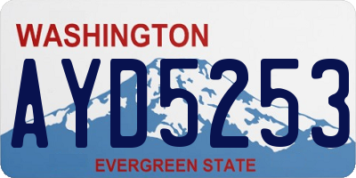 WA license plate AYD5253