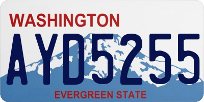 WA license plate AYD5255