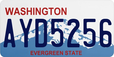 WA license plate AYD5256