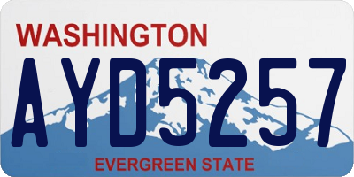 WA license plate AYD5257