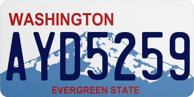 WA license plate AYD5259