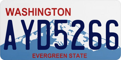 WA license plate AYD5266
