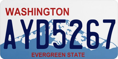 WA license plate AYD5267