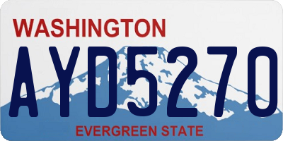 WA license plate AYD5270