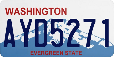 WA license plate AYD5271