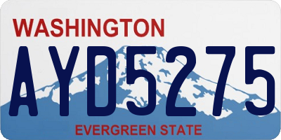 WA license plate AYD5275