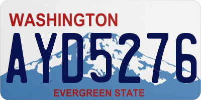 WA license plate AYD5276