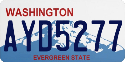 WA license plate AYD5277