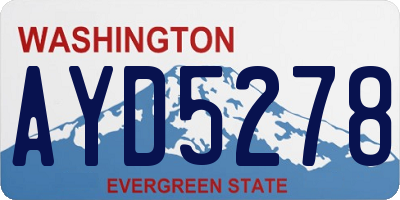 WA license plate AYD5278
