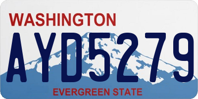 WA license plate AYD5279