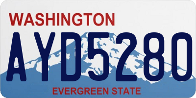 WA license plate AYD5280