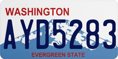 WA license plate AYD5283