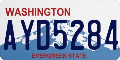 WA license plate AYD5284