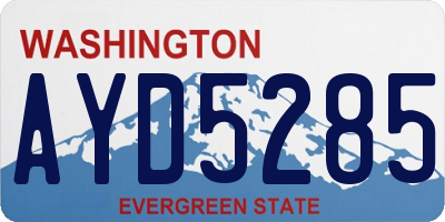 WA license plate AYD5285