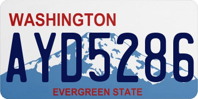 WA license plate AYD5286