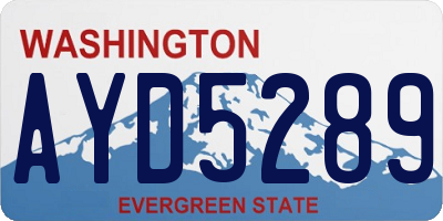 WA license plate AYD5289