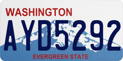 WA license plate AYD5292