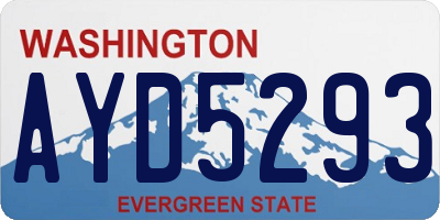 WA license plate AYD5293